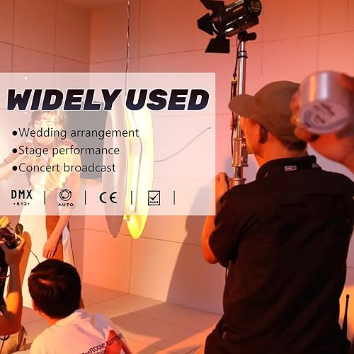 Miniatura 5 de Luces de escenario COB con puertas de granero, luz par COB de 200 W LED RGBWAUV, DMX512 con sonido maestro-esclavo para DJ, foco de iluminación