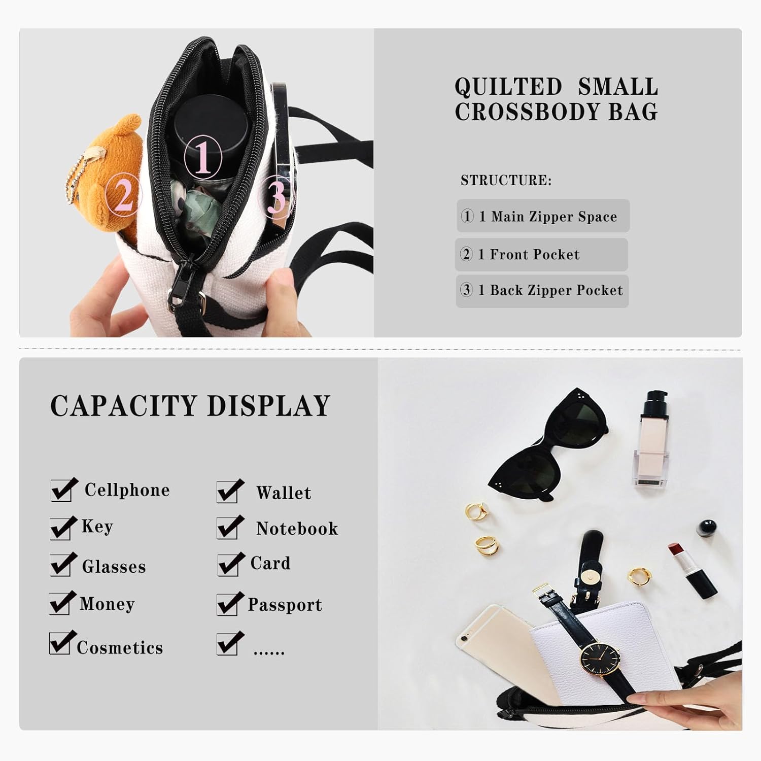 Sorority Makeup Bag Paraphernalia Gift Pink and Green Black Greek Sorority Gift One Prettty Soror Zipper Pouch for Soror Black Womens (One Pretty CR) - Image 6