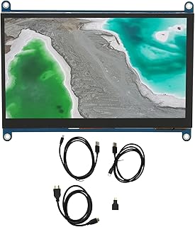 Cuifati Touch Screen Portable Monitor,7 Inch IPS Touchscreen,1024x600 Resolution Dual Speaker Type C Multi Touch Gestures Monitor for RasPi 4 3 2 1 for Retropie for Laptop (Screen Module