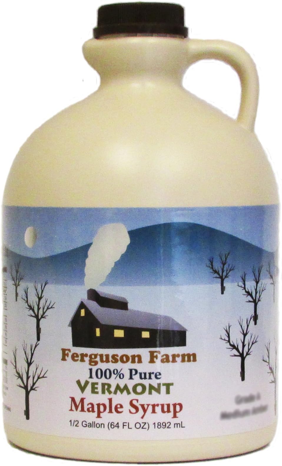 Ferguson Farms 100% Pure Vermont Maple Syrup, Grade A Medium, Jug Half Gallon (64oz)