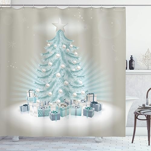 Miniatura 23 de Creative Bath cortina de regadera en tela impermeable con pintura en estéreo, de 72 x 72 pulgadas Verde Blanco Marrón,Verde Rojo Bronceado,Verde