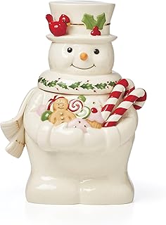 896362 Happy Holly Days Snowman Cookie Jar, Christmas & Holiday Decor