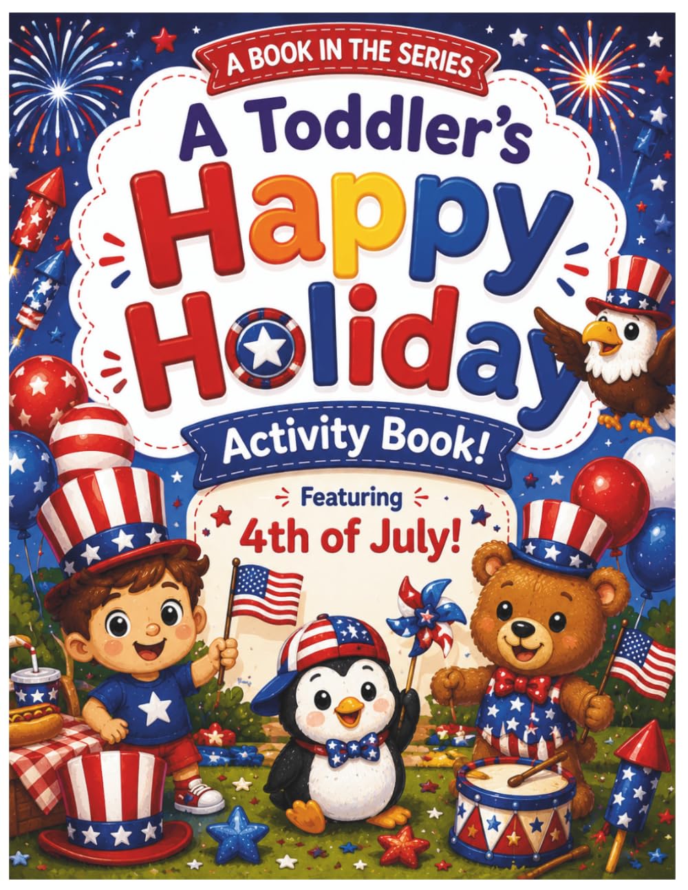 4th of July Activity Book for Kids: Coloring, Tracing, Counting, Matching & Dot Marker Patriotic Activities for Preschoolers and Toddlers (Holiday Activity Books for Kids)