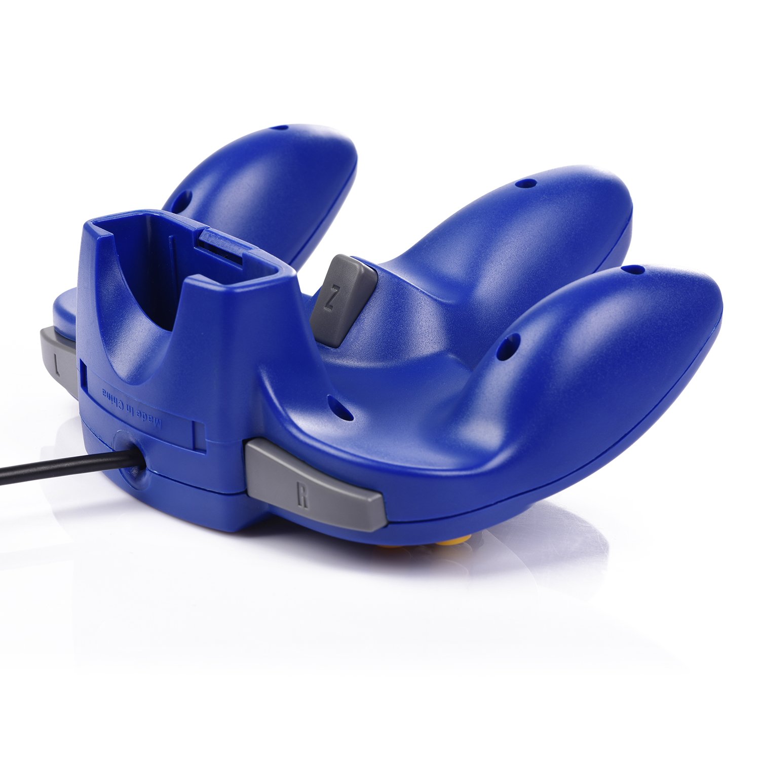 SAFFUN [USB Version] USB N64 Controller, Wired PC Gamepad [3D Analog Stick] for Windows PC iOS MAC Linux Raspberry Pi Genesis Higan Project 64 Retropie OpenEmu Emulator (Plug & Play) (Blue)