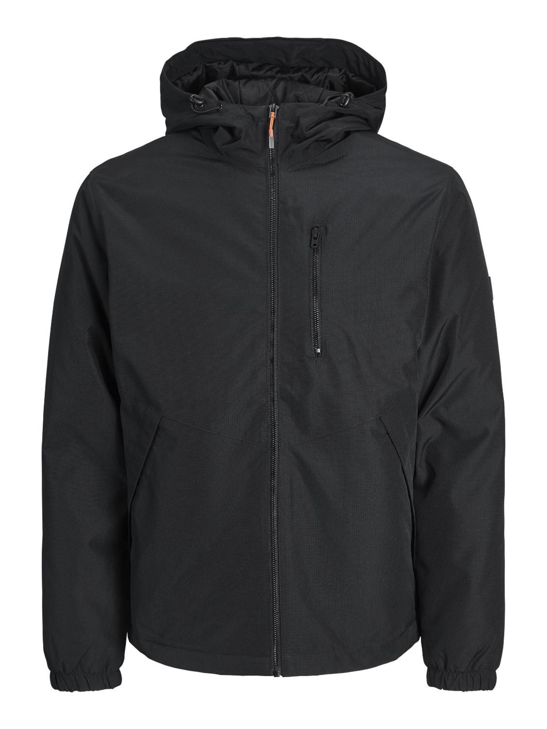 Jack & Jones Men's Black Sprinter Outdoor Jacket, Size Xl - Premium Long Sleeve Active Coat & Lightweight Outerwear For Everyday Styling