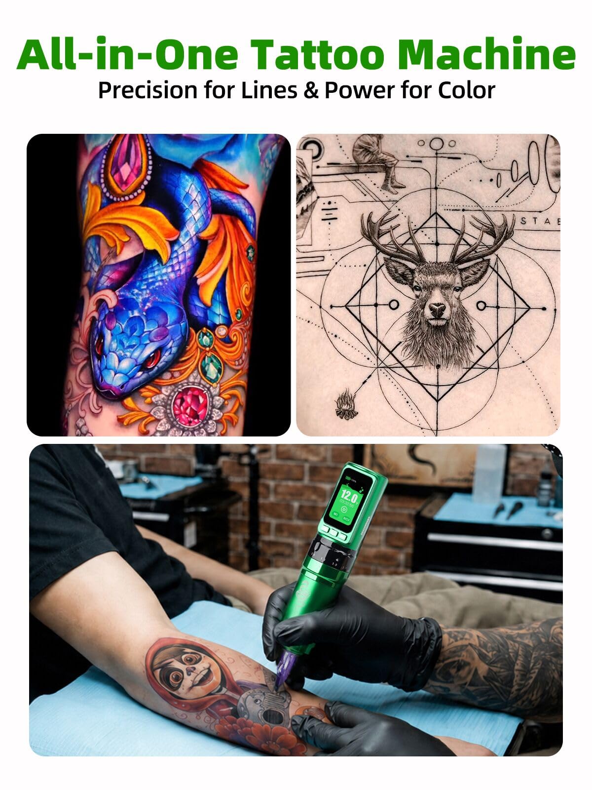 Dragonhawk Tattoo Maschine Set Fold Pro Year of Snake Edition