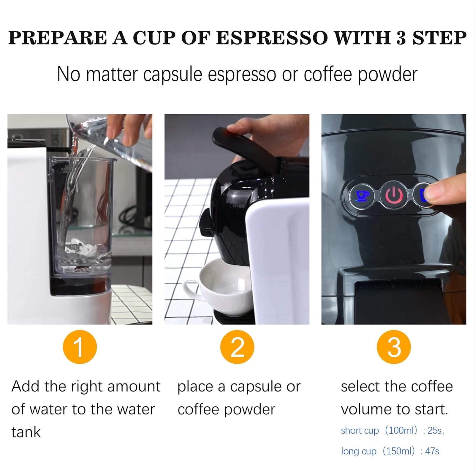 DieffematicKF Cafetera Cafetera Cápsula Cafetera Múltiple Cápsula
