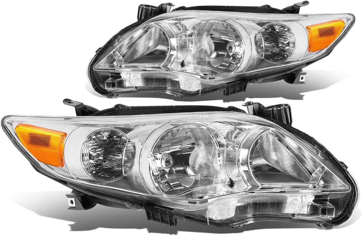 DNA MOTORING Pair Headlight Assembly Compatible With 20112013 Toyota