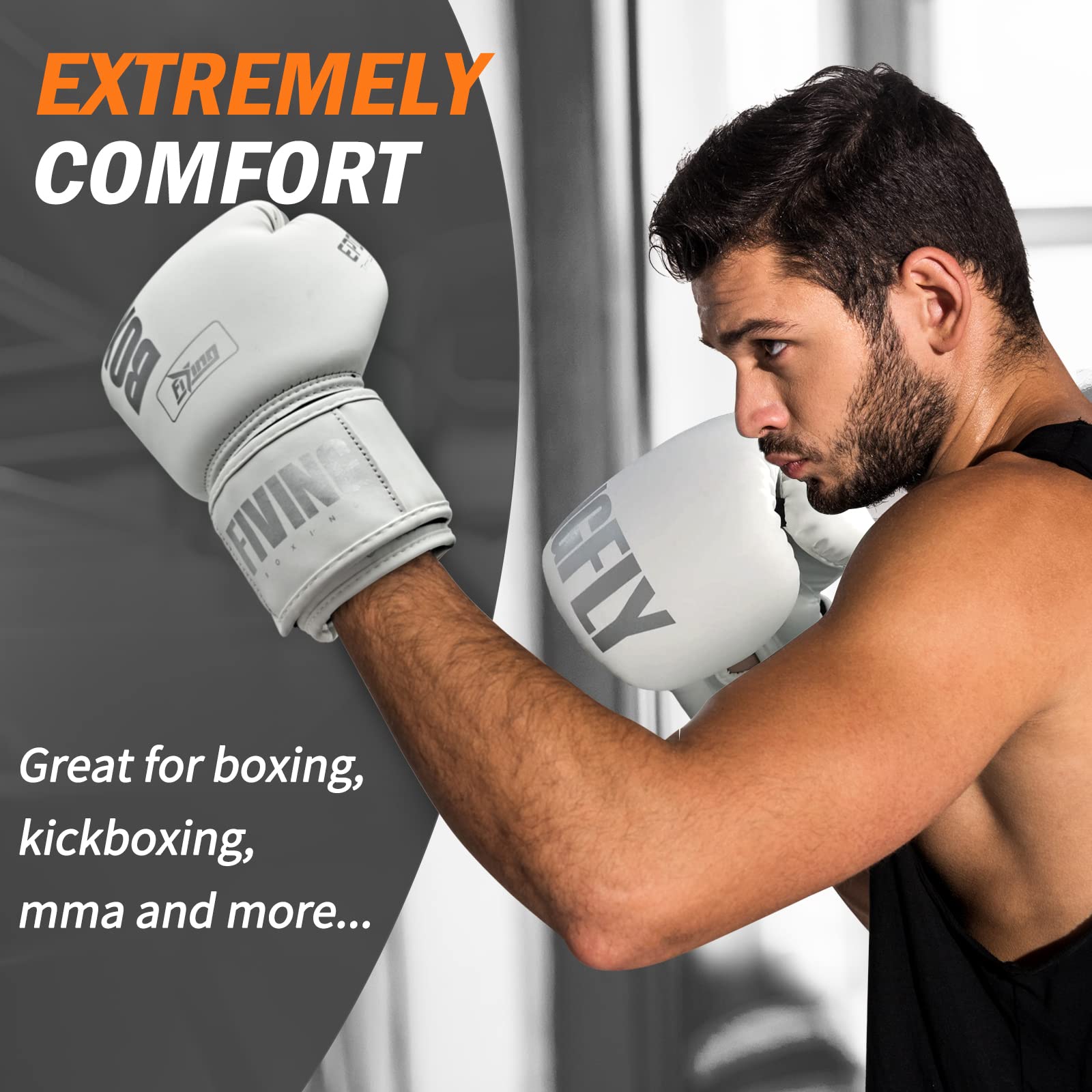 Guanti da boxe per uomo e donna per boxe, kickboxing, arti marziali miste, Muay Thai, MMA, allenamento pesante