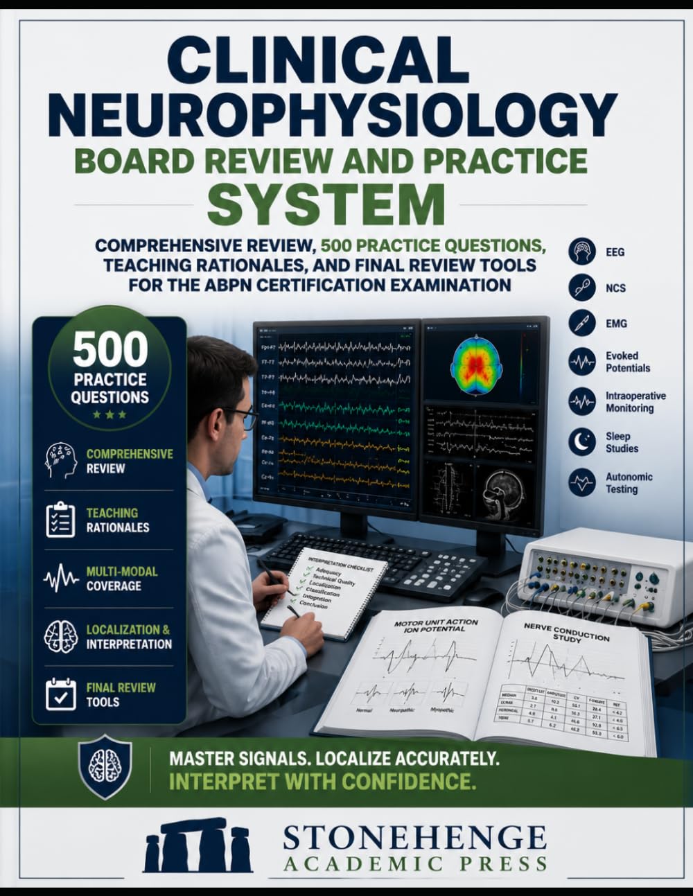 Clinical Neurophysiology Board Review and Practice System: 500 Practice Questions with Teaching Rationales, EEG and EMG Review, Mastery Dashboards, ... Neurophysiology Certification Examination