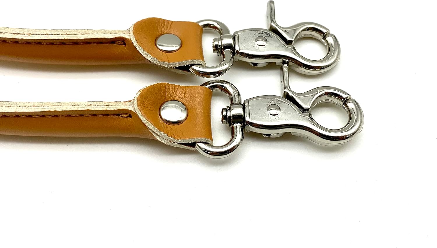 3dancraftit Pair of Microfiber PU Leather Handbag Purse Strap Handles with Hooks for Purse Bag Making Replacement 15 3/4" / 40cm Camel T225B