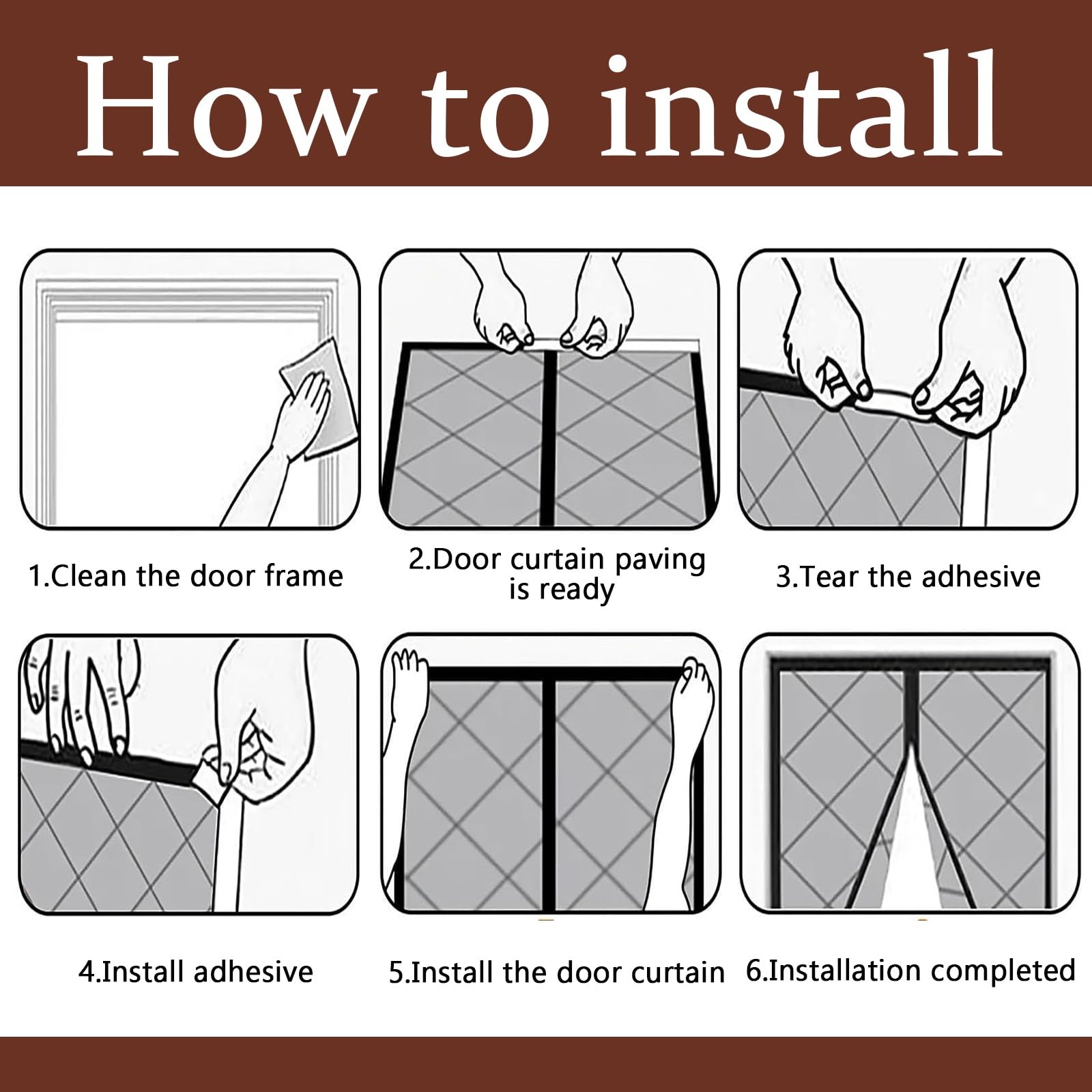 Tenda per Porta Inverno Termica 250 x 230 cm Anti Freddo, Oscuramento, Insonorizzazione Termica Isolata Tenda per Porta per Camere da Letto, Balconi e Soggiorni, D