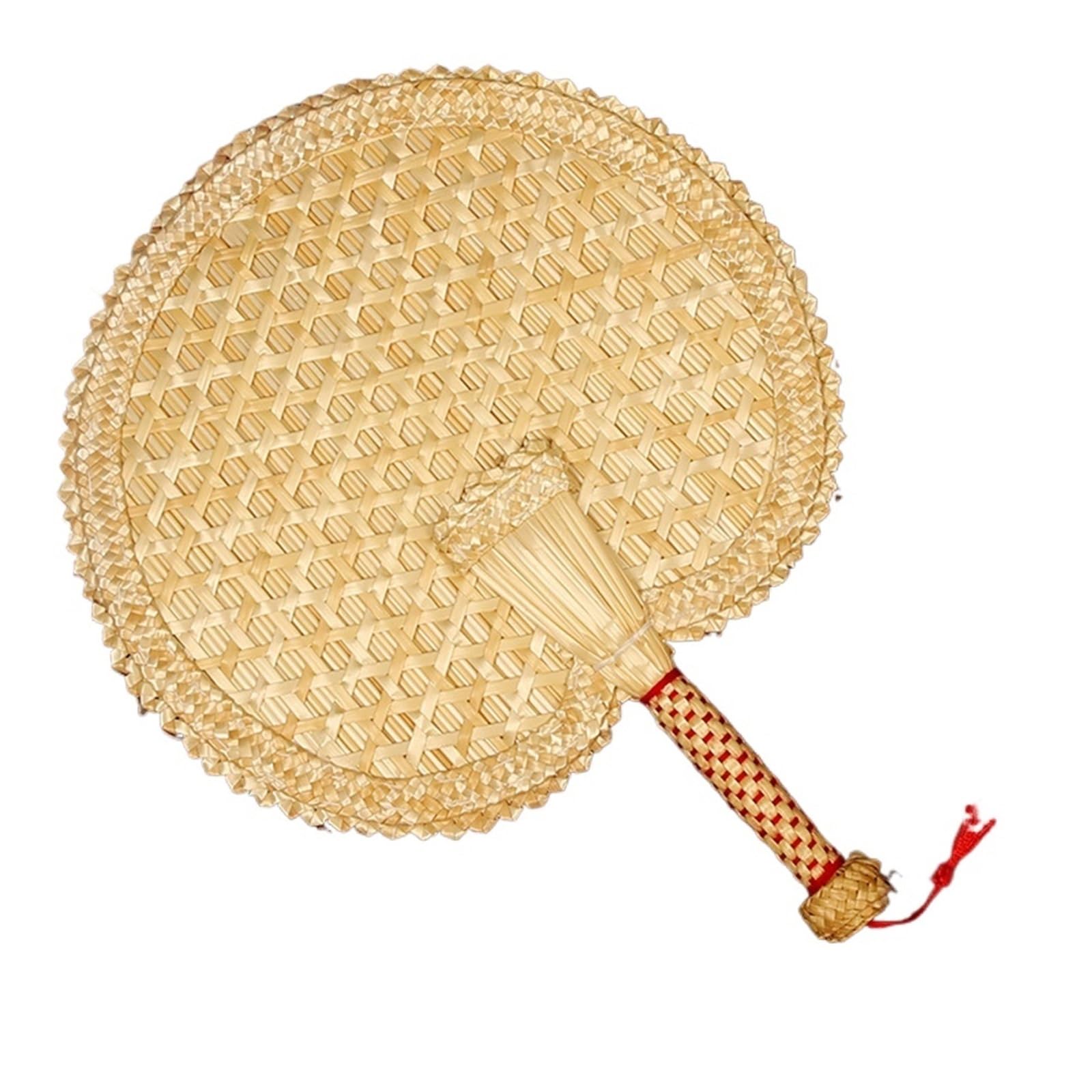 Bamboo Woven Fan, Wheat Straw Hand Shaking Fan, Multiple Sizes For Party Home Outdoor Decor(SIZE 5)