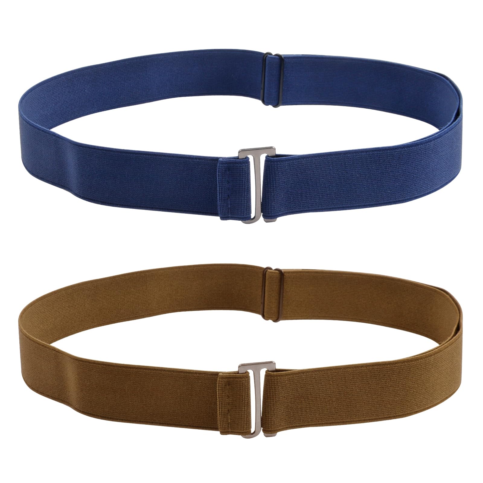 Women Invisible Belts, 2PCS Women Stretch Belt Adjustable Elastic Belt No Show Waist Belts for Jeans Pants Dresses