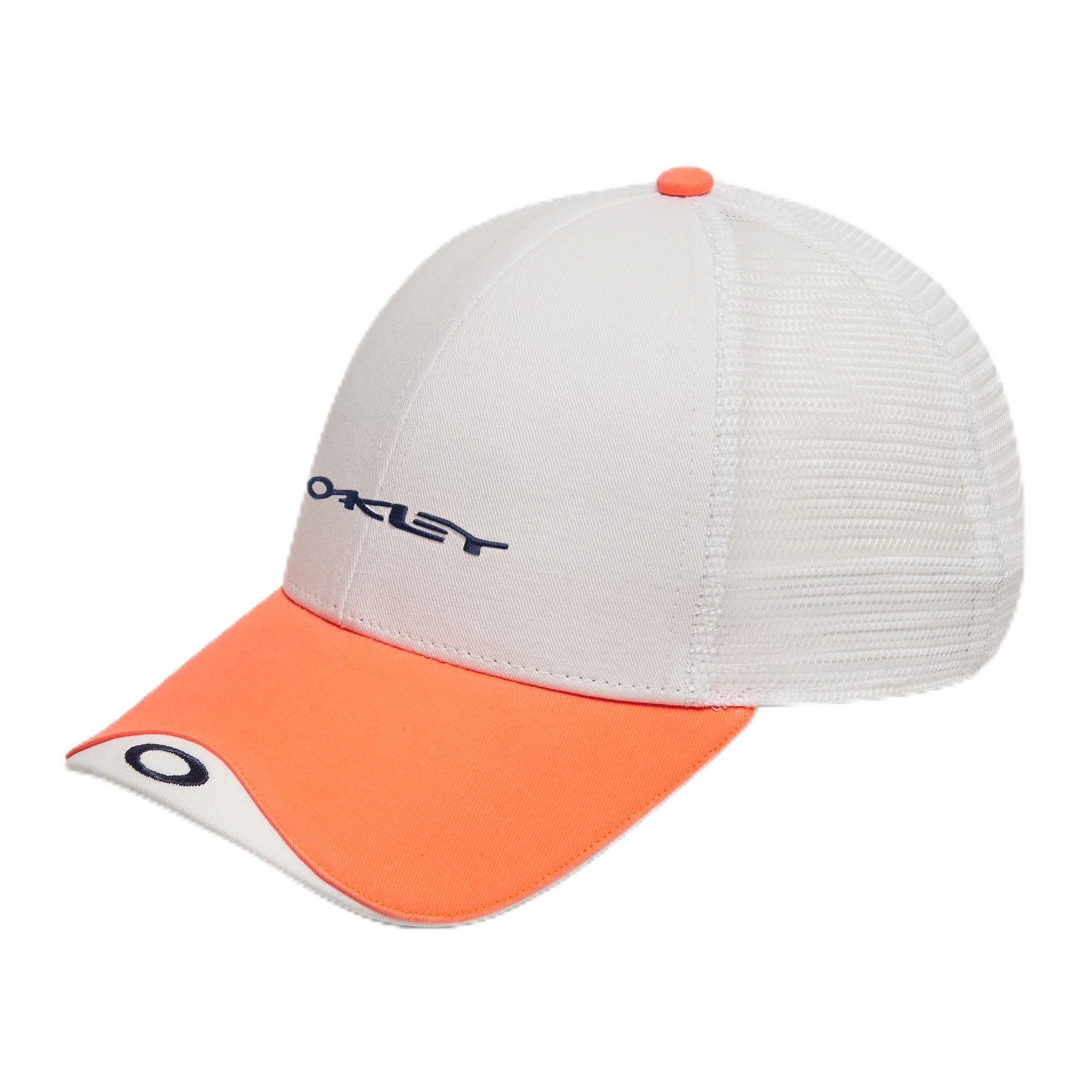 Oakley Classic Trucker Hat 12G - White Neon Orange Abyss One Size, 12G - WHITE NEON ORANGE ABYSS, One Size
