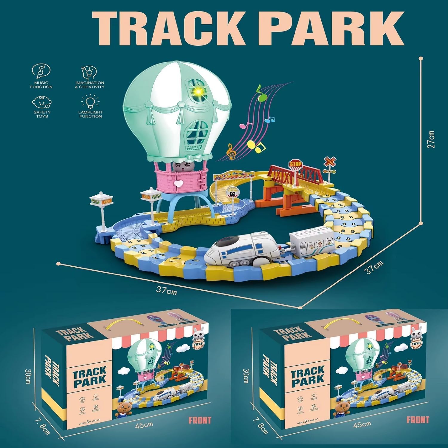 SparkBucket Hot Air Balloon Orbit Park tracklectric trainetor Kids 2