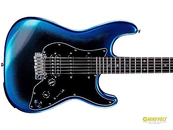 【美品】MOOER GTR P800 DARK NIGHT エレキギター Mooer GTRS P800 SSH Dark Night(Blue) / Silver-【エフェクター