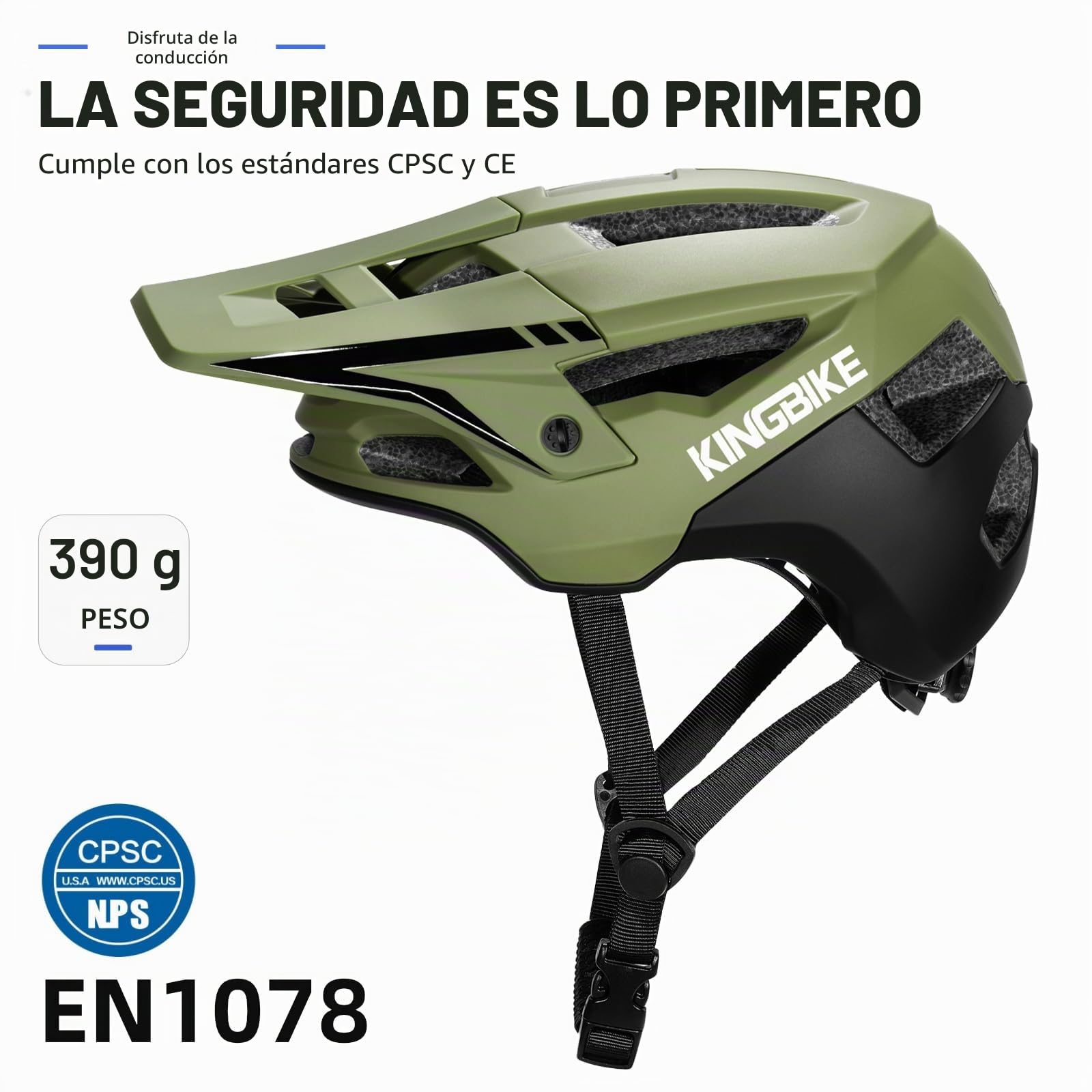 Casco de bicicleta de montaña para hombre, mujer, jóvenes y adultos (54-57 cm)