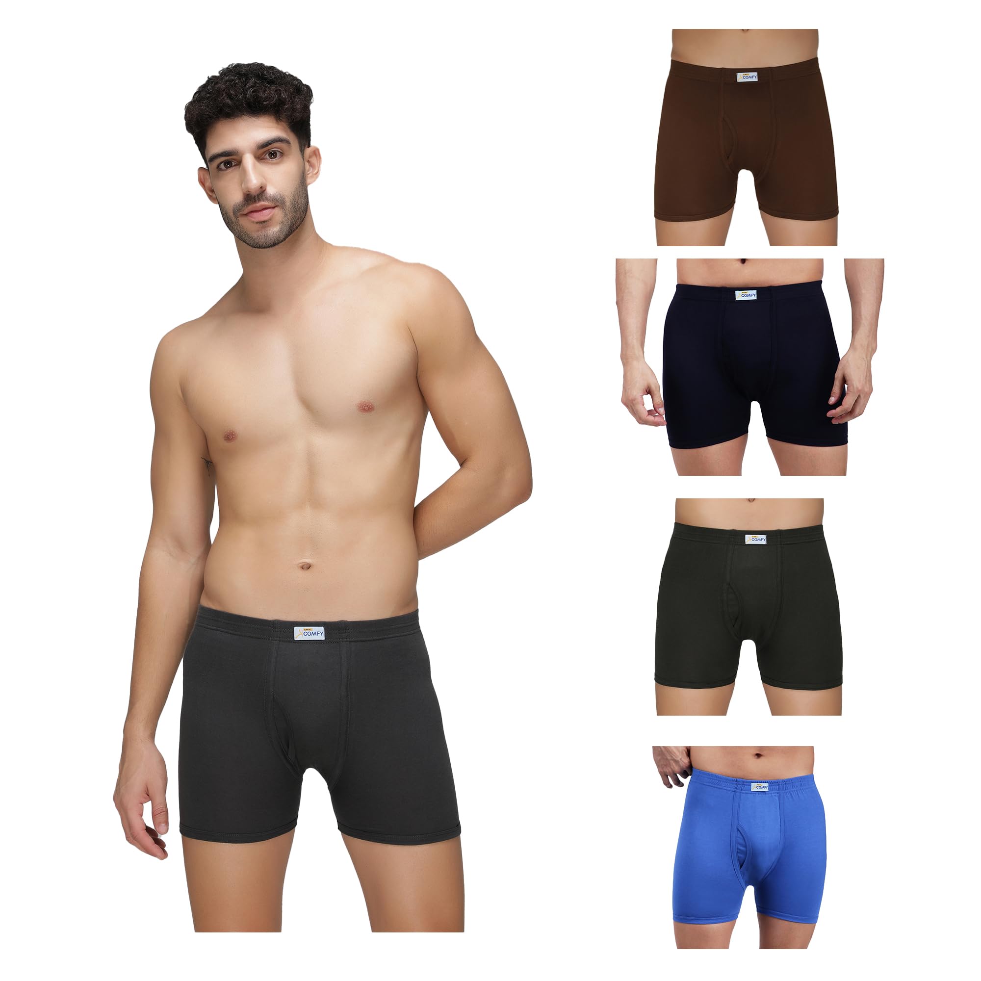 Men’s Trunk | 100% Cotton Single Jersey Fabric | Inner Elastic Comfort Fit Underwear | Soft Hand Feel | No Marks Waistband Innerwear | Color May Vary (Pack of 5)-image-22