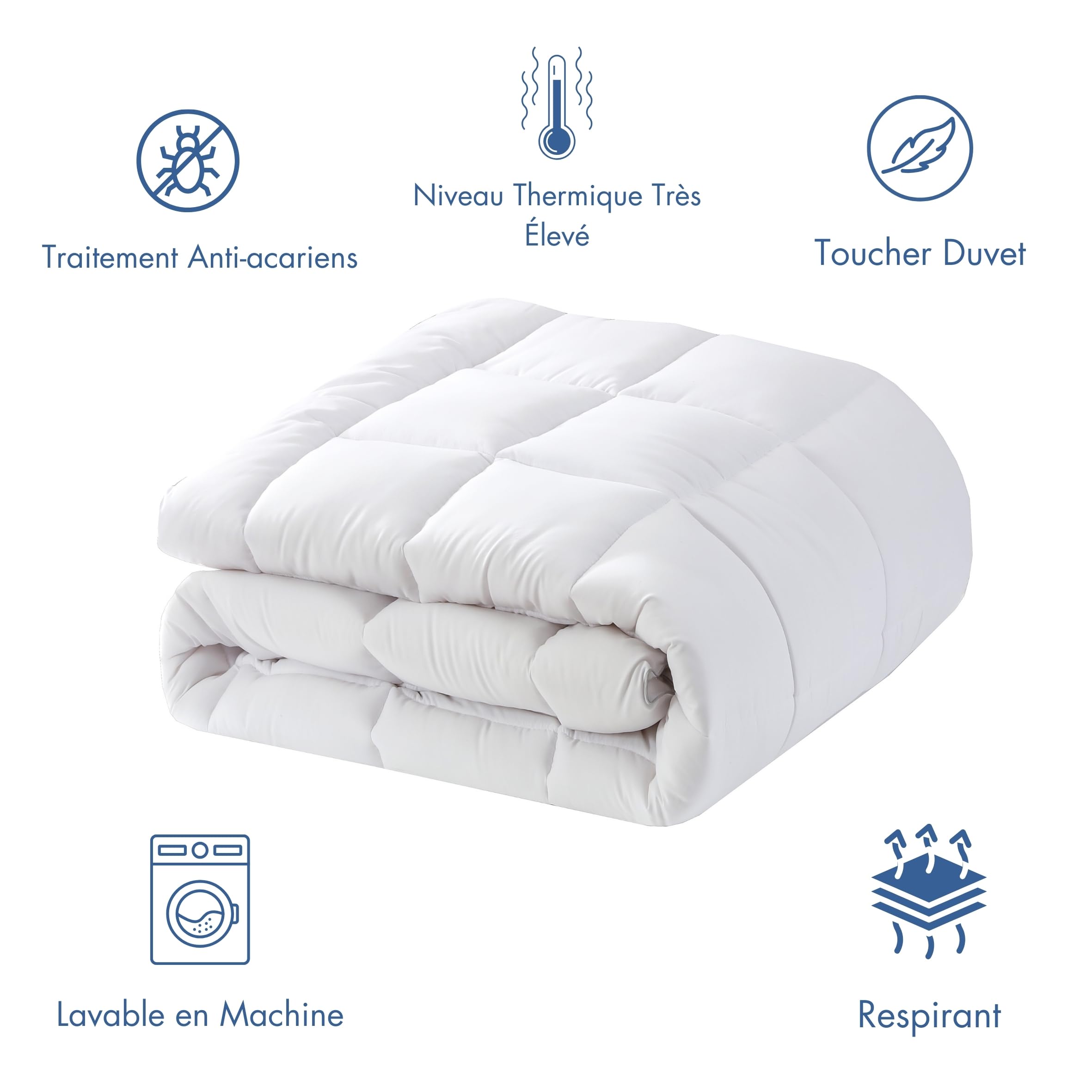 Nora Home Couette 280x240 Ultra Chaude pour lit 2 Personnes. Anti-acariens. Niveau Thermique Ultra Elevé 4.5/5. 400 GR/m² Fibre de Qualité 3D. Lavable en Machine à 40°c - Oslo