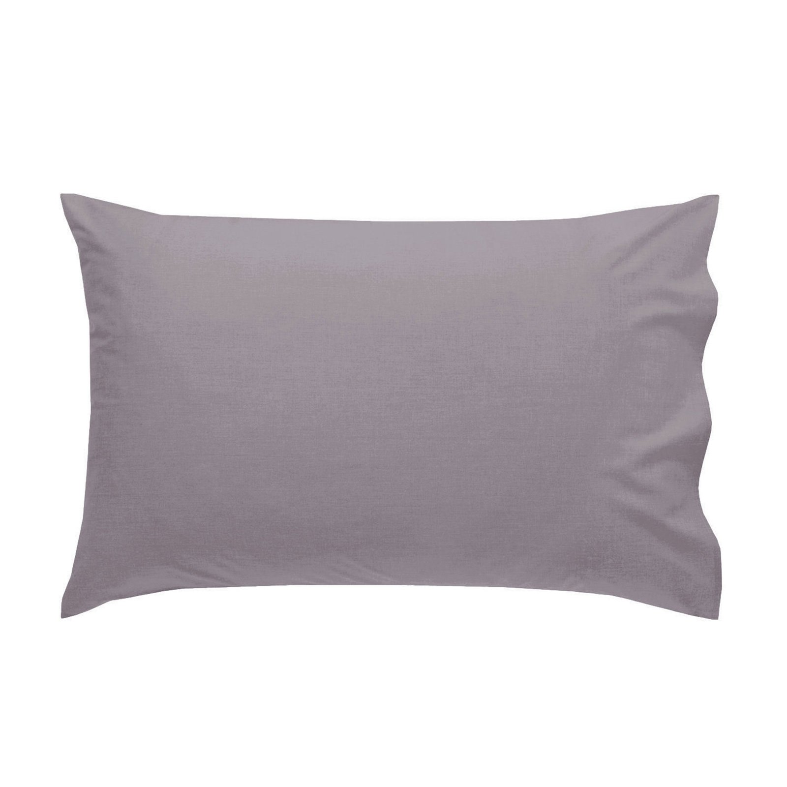 Just Contempo Grey Plain Percale Pillow Cases, Pack Of 2