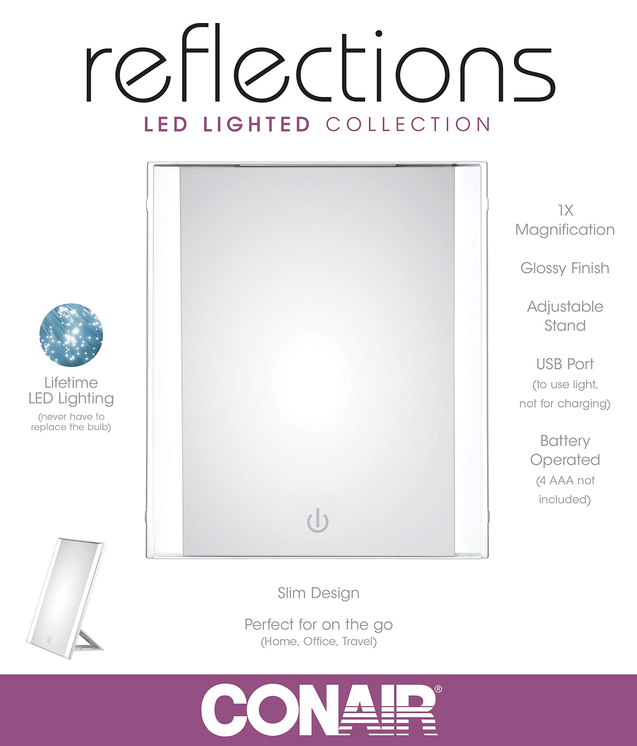 Amazon.com : Conair Reflections LED Lighted Vanity Makeup Mirror