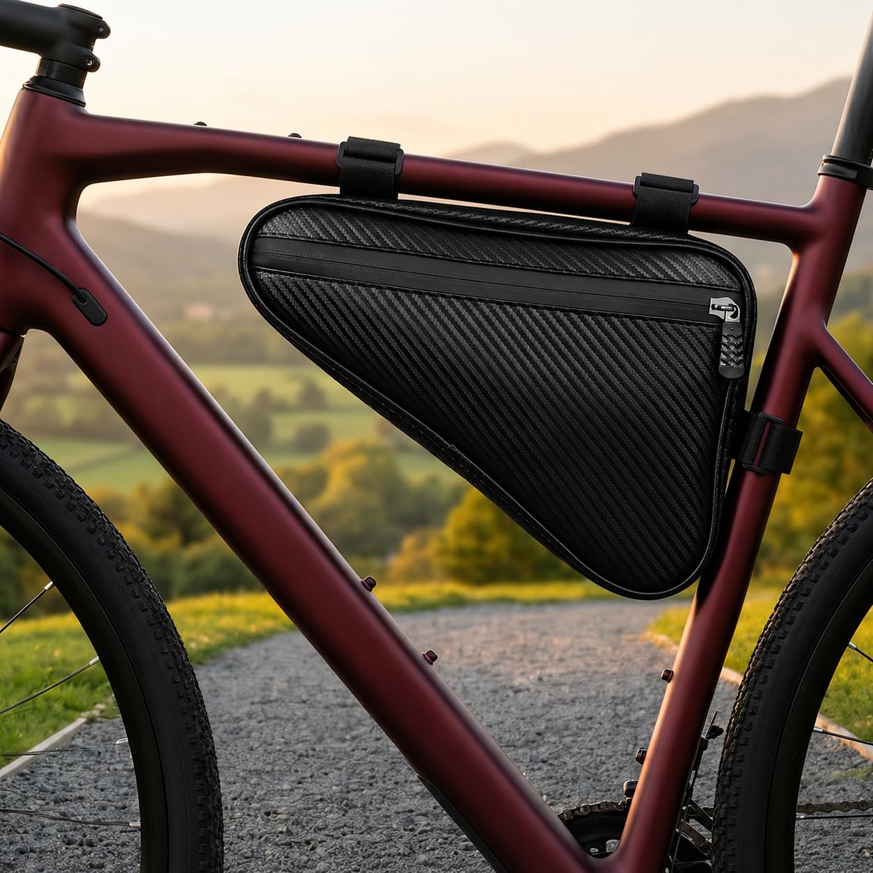 Torba Na Ramę Roweru Trójkątna Wodoodporna 1,5L Do MTB, Roweru Szosowego, Gravelbike Z Uchwytem Na Telefon Komórkowy, Narzędzi I Kluczy