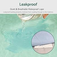 Vista 2 de CoolShields Almohadillas de cama impermeables, 60 x 36 pulgadas, lavables y reutilizables, protector de colchón para incontinencia