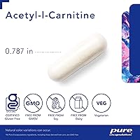 Vista 3 de Pure Encapsulations Acetil-l-Carnitina 250 mg Suplemento de memoria para el cerebro, la concentración y la calma* 60 cápsulas