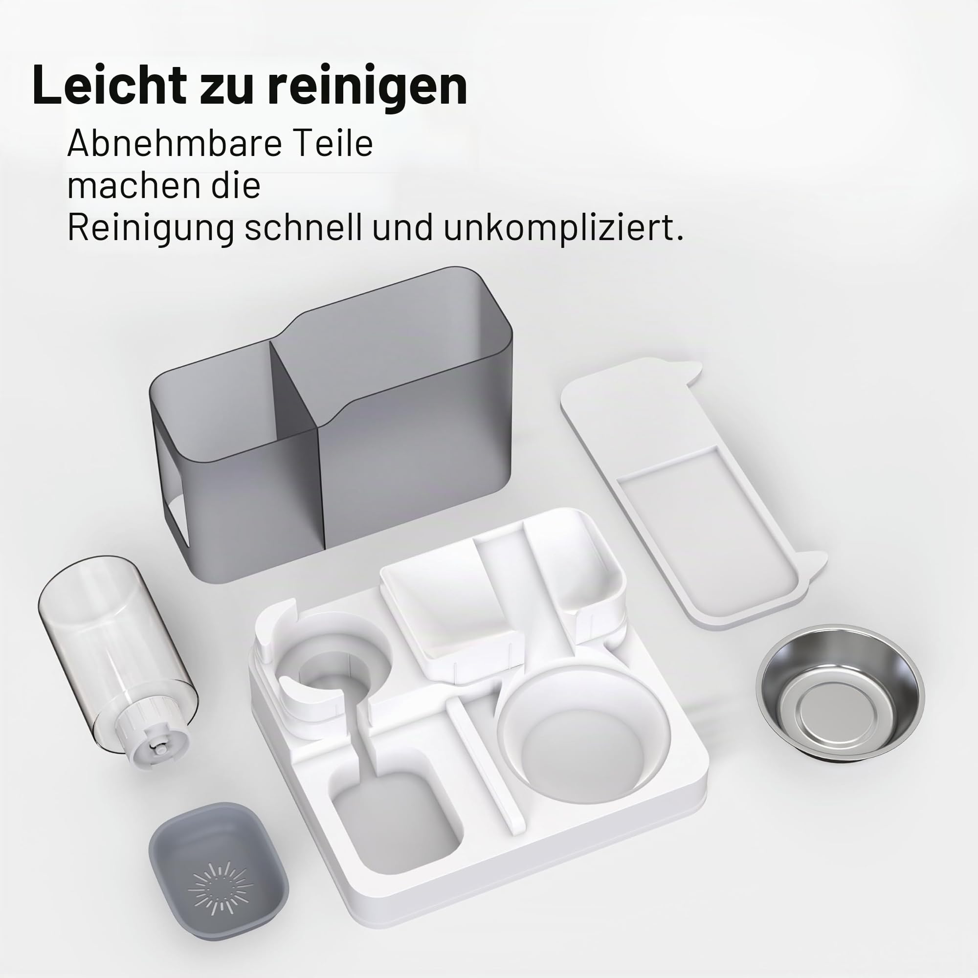 2 in 1 Automatischer Katzenfutterautomat, Alles-in-einem Automatisches Futter- und Wasserspender, Haustier-Futterautomat für Katzen und kleine Hunde, 3,8 L Schwerkraft-Haustier-Futterstation für