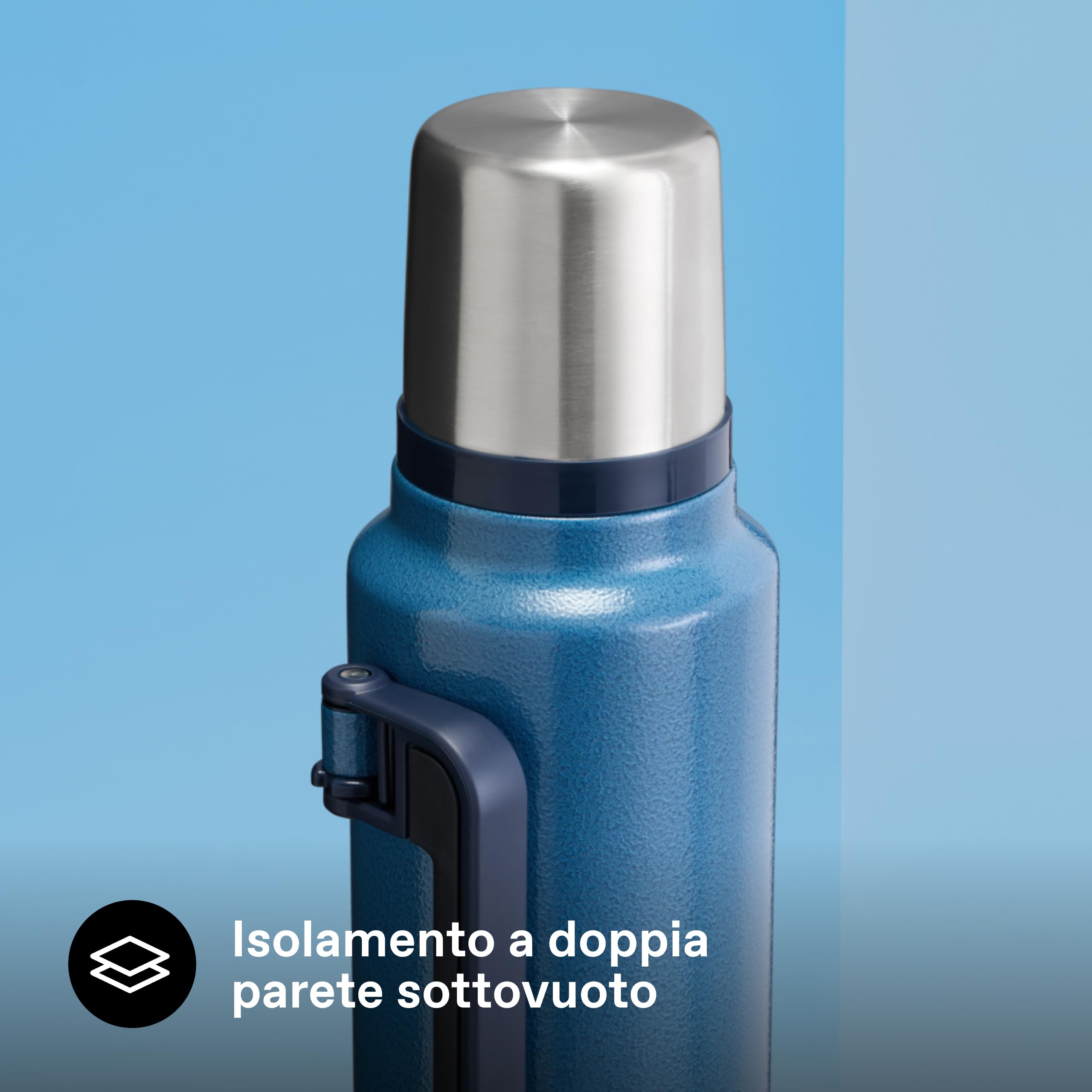 Stanley 1913 Classic Legendary Thermos 1.4L - Hammertone Lake | Mantiene La Temperatura 40 Ore (Caldo/Freddo) - Borraccia Termica - Senza BPA - Acciaio Inox - Termos