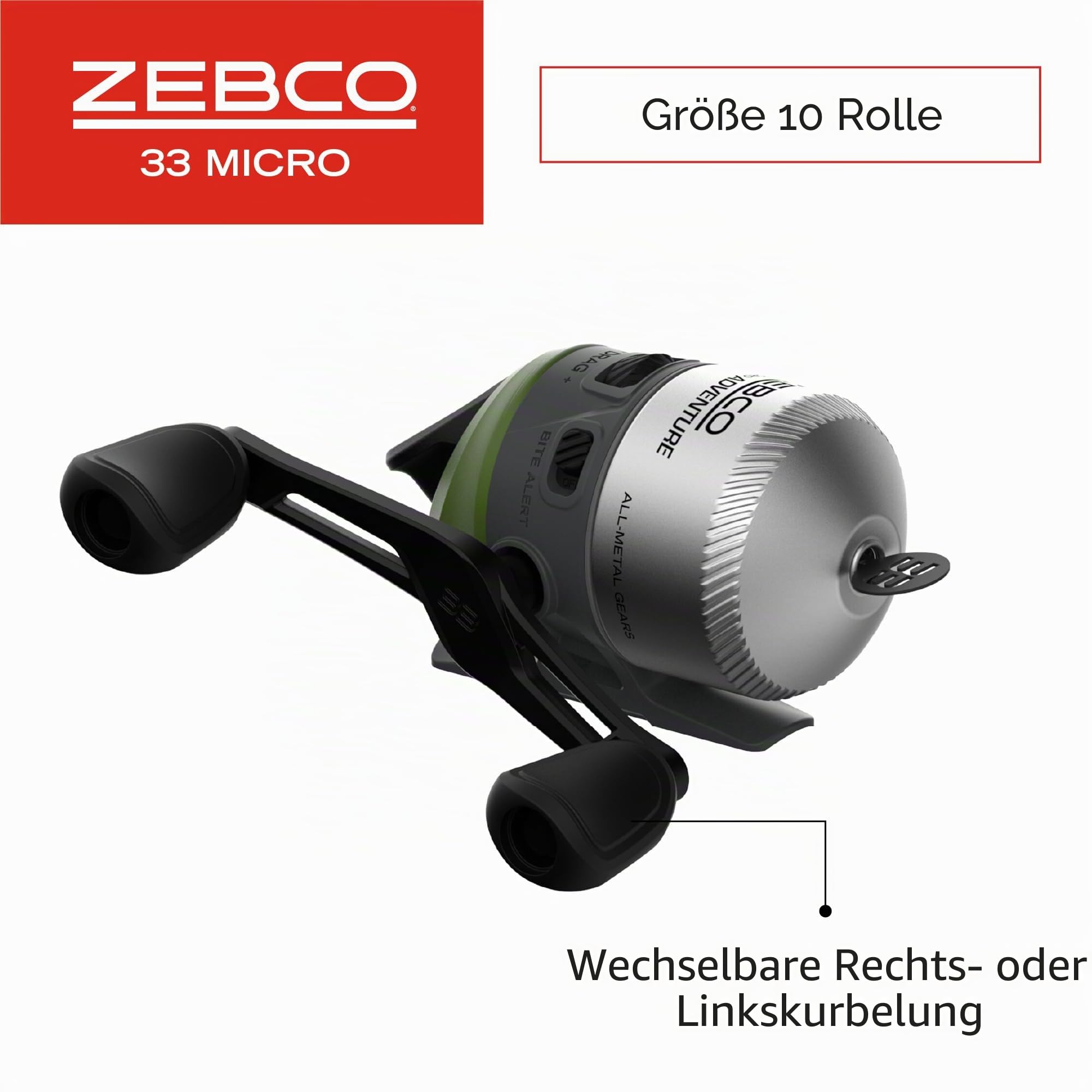 Zebco 33 Micro Teleskop-Spincast-Abenteuer-Kombi, 91,4 cm - Spincasting - Fishing Combo - 36 Zoll - Fiberglas - Medium Power - 4 lb Monofilament - 6 lb Kapazität