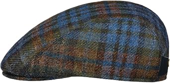Mayser Lennart Flat Cap Checked Pattern Made in EU Men Autumn Winter