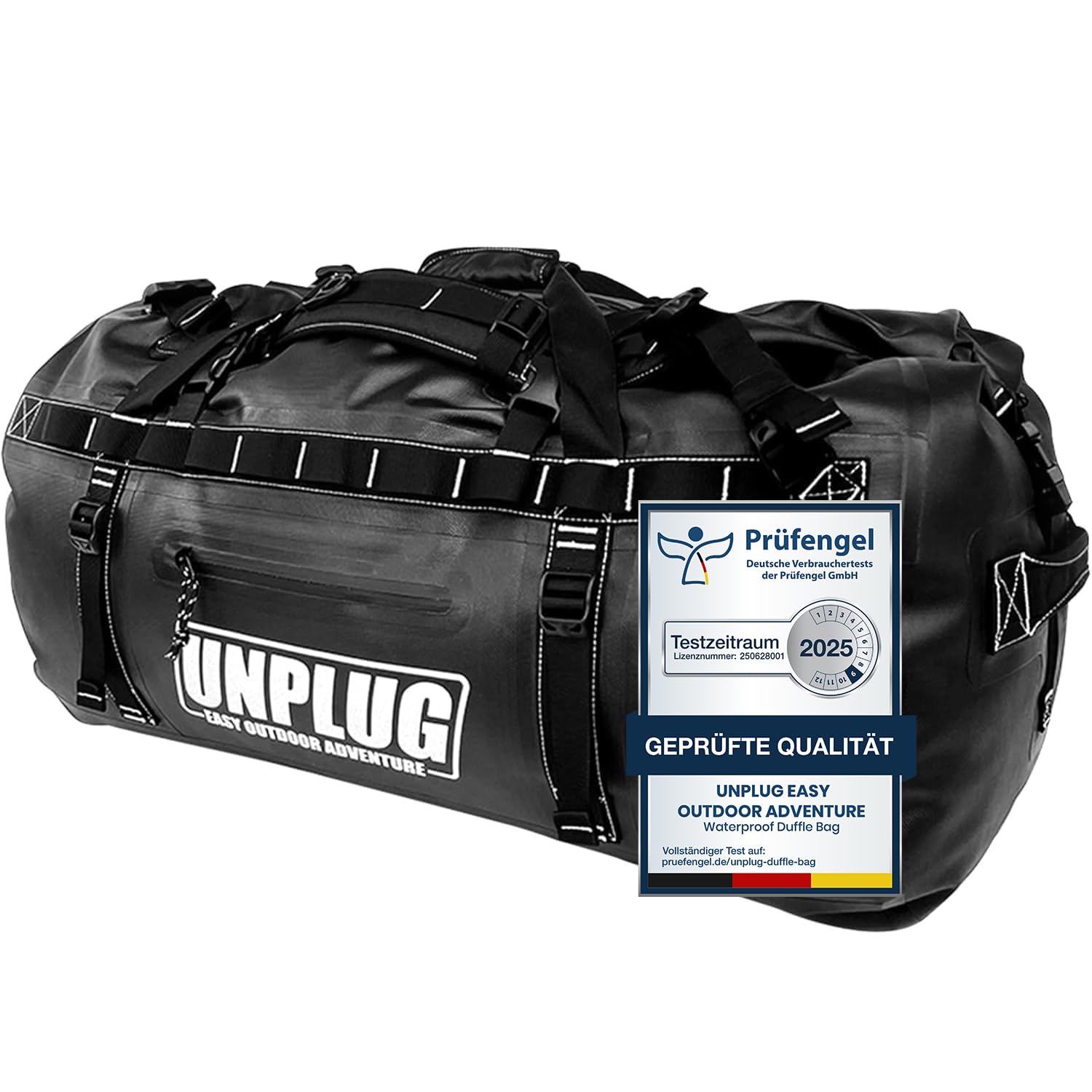 Unplug Ultimate Adventure Bag | 1680D strapazierfähige wasserdichte Seesack | wasserdichte Seesack für Camping, Motorrad, Trockentasche, Jagdtasche, Abenteuer-Sporttasche, wasserdichte Tasche