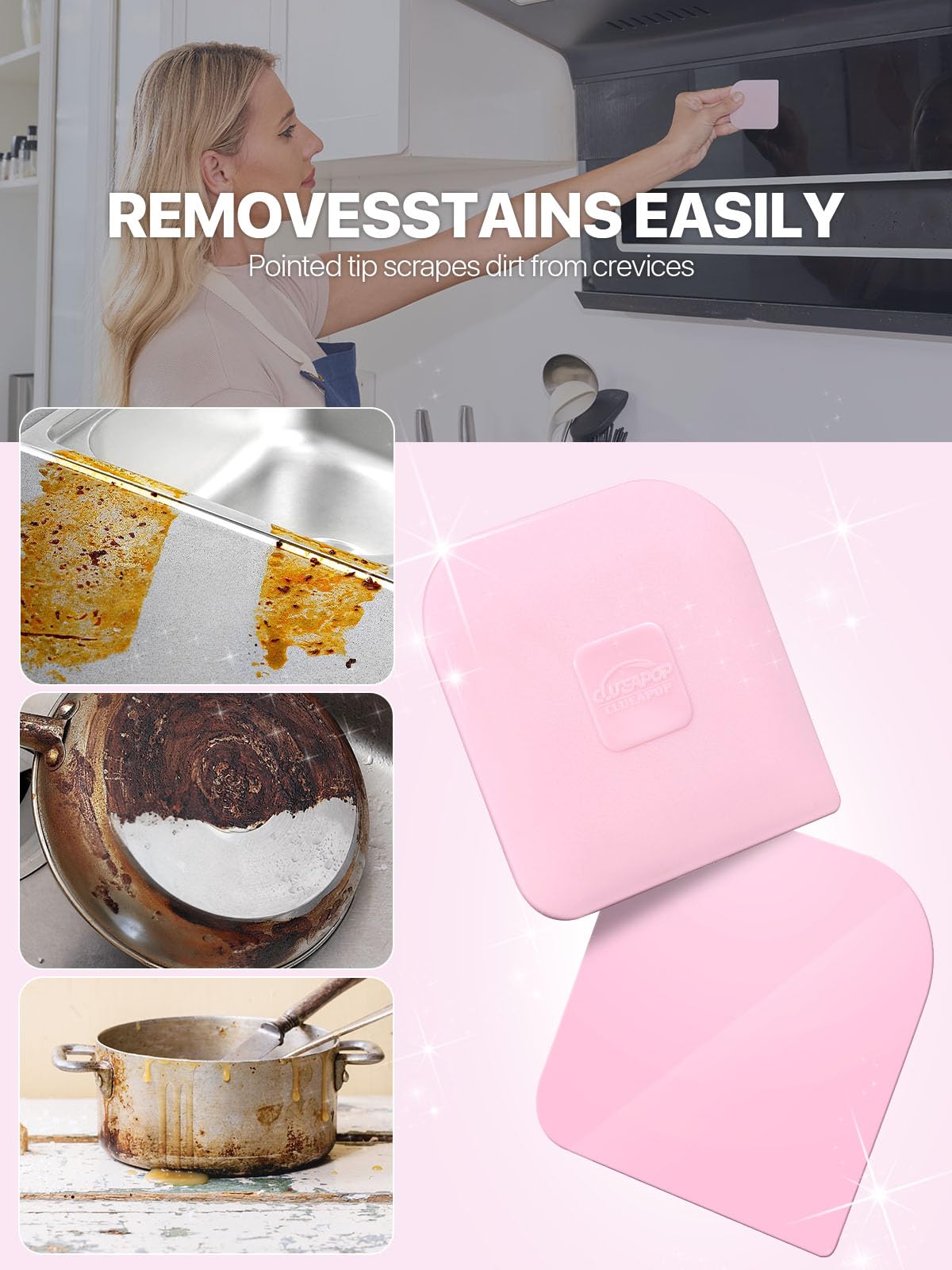 Non-scratch Kitchen Scrapers Eliteliy 5-Piece Pan Scraper Set – Non ...