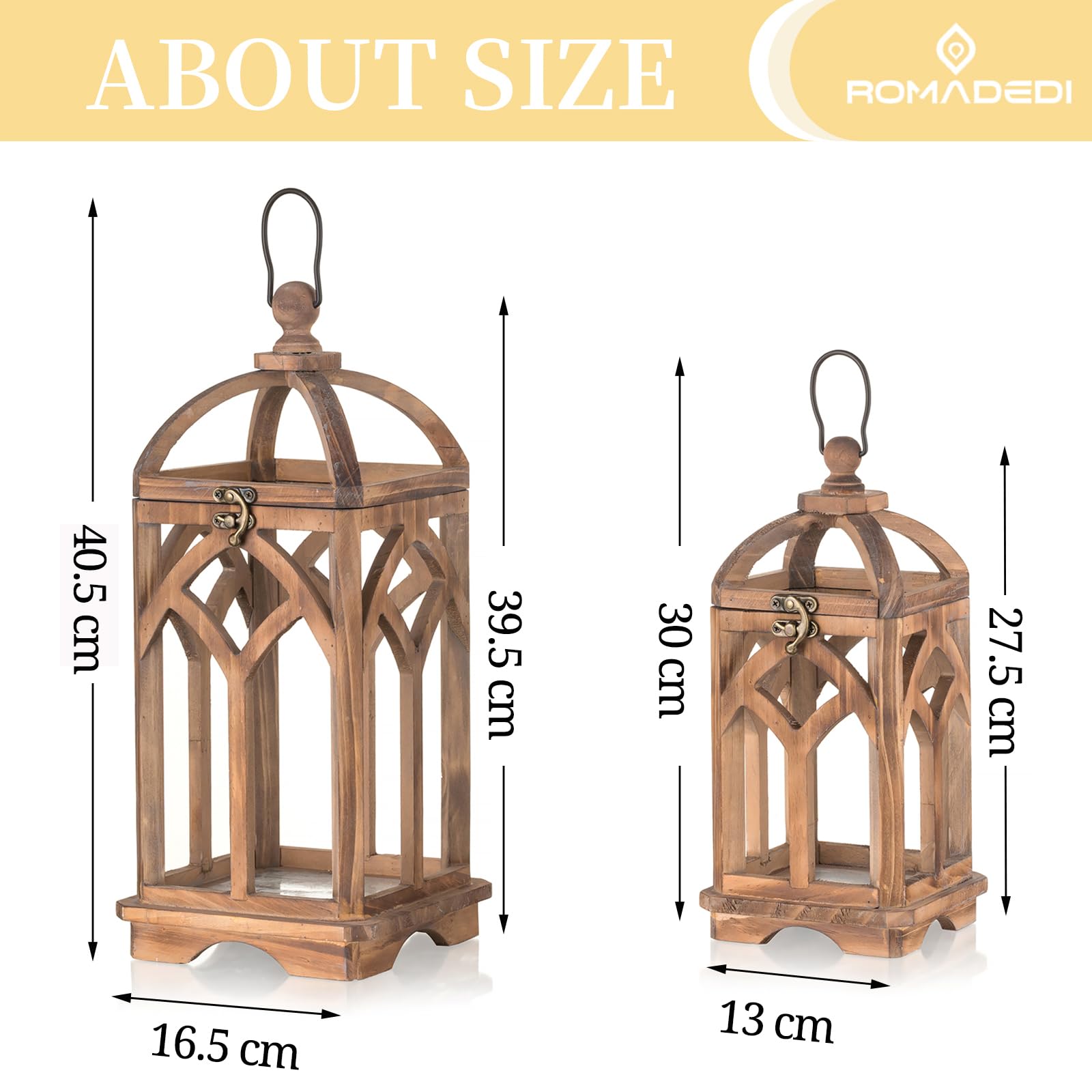 Lanterna Decorativa Rostikal A Forma Di Cuore In Metallo Arrugginito 20 Cm - Per Esterni E Interni - 3