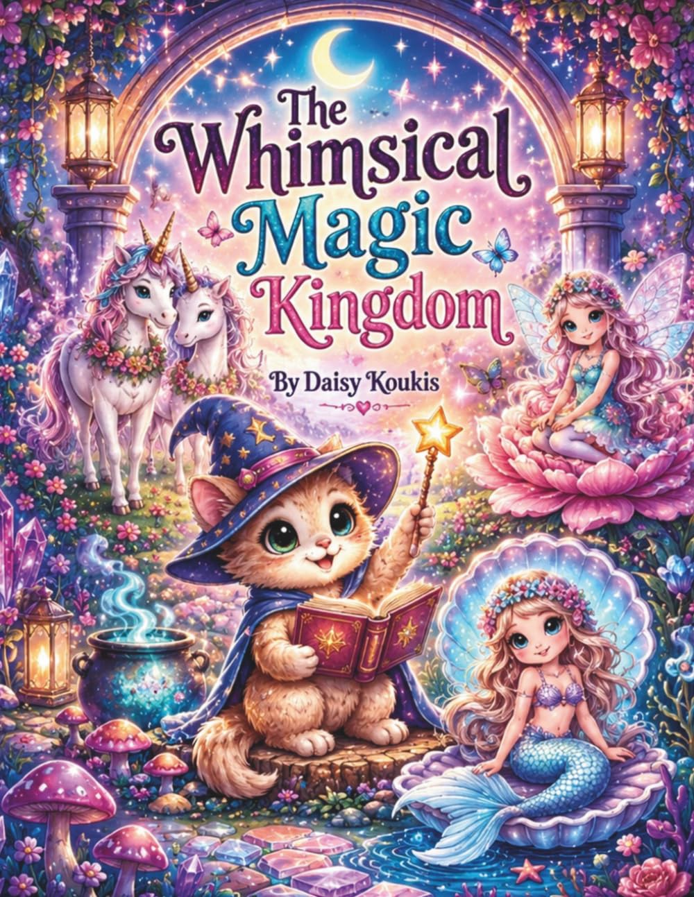 The Whimsical Magic Kingdom: Fantasy Coloring Book for Adults, Teens and Kids Filled with Magical Creatures, Unicorns, Fairies and Enchanted Worlds