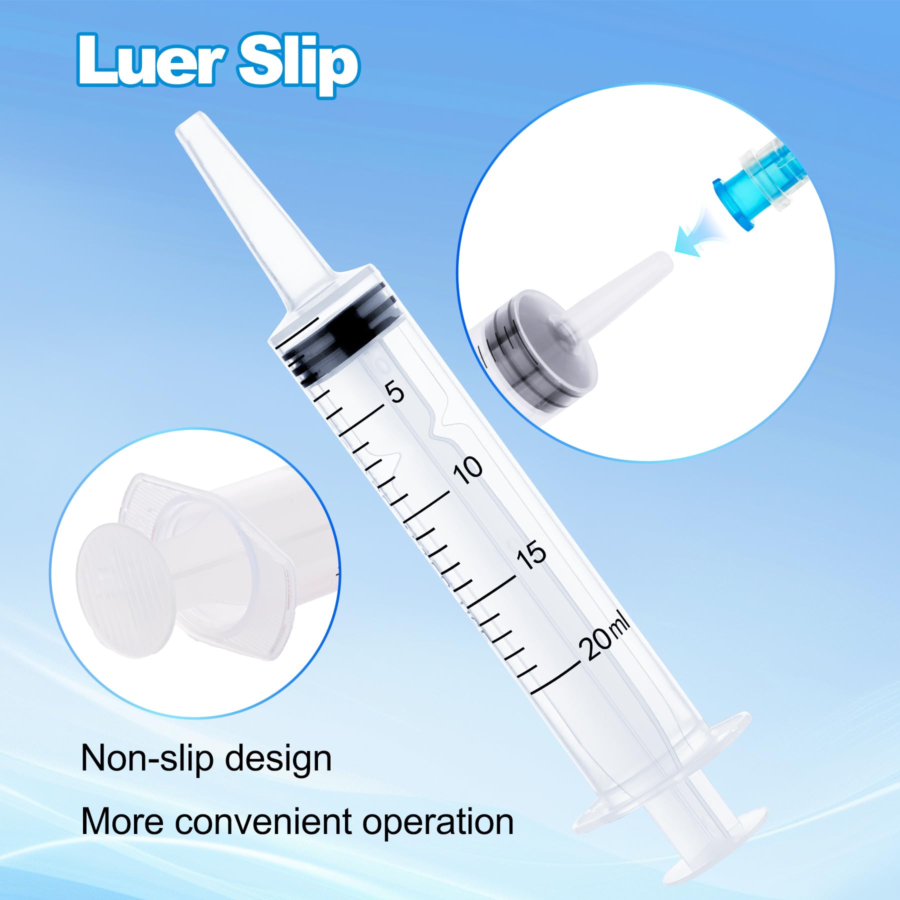 20ml Syringes Without Needles, 10-Pack — Amazon image 3