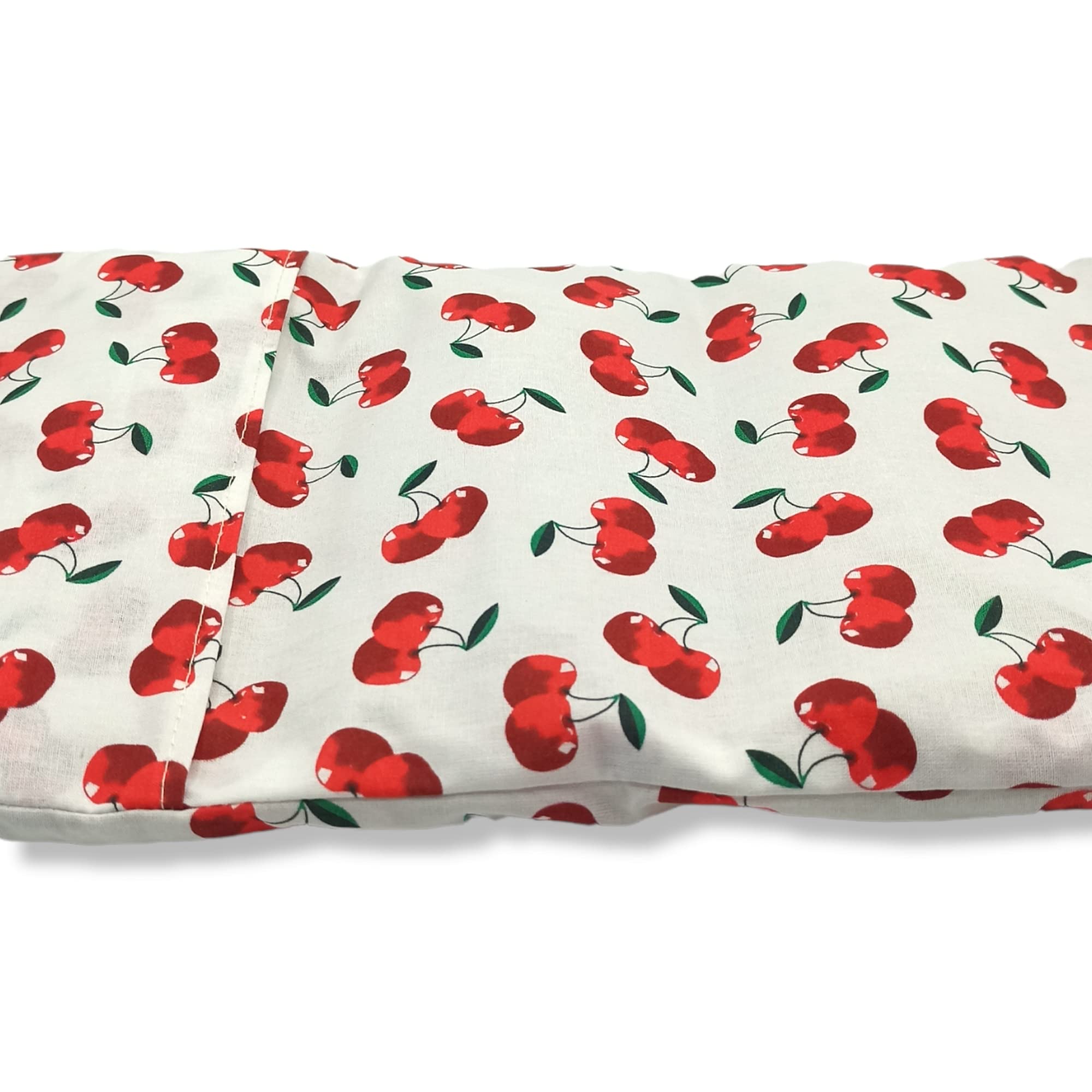 Cuscino Termico Cervicale Cherries Ai Noccioli Di Ciliegia: 50x20cm, Fodera Lavabile, Riscalda O Raffredda