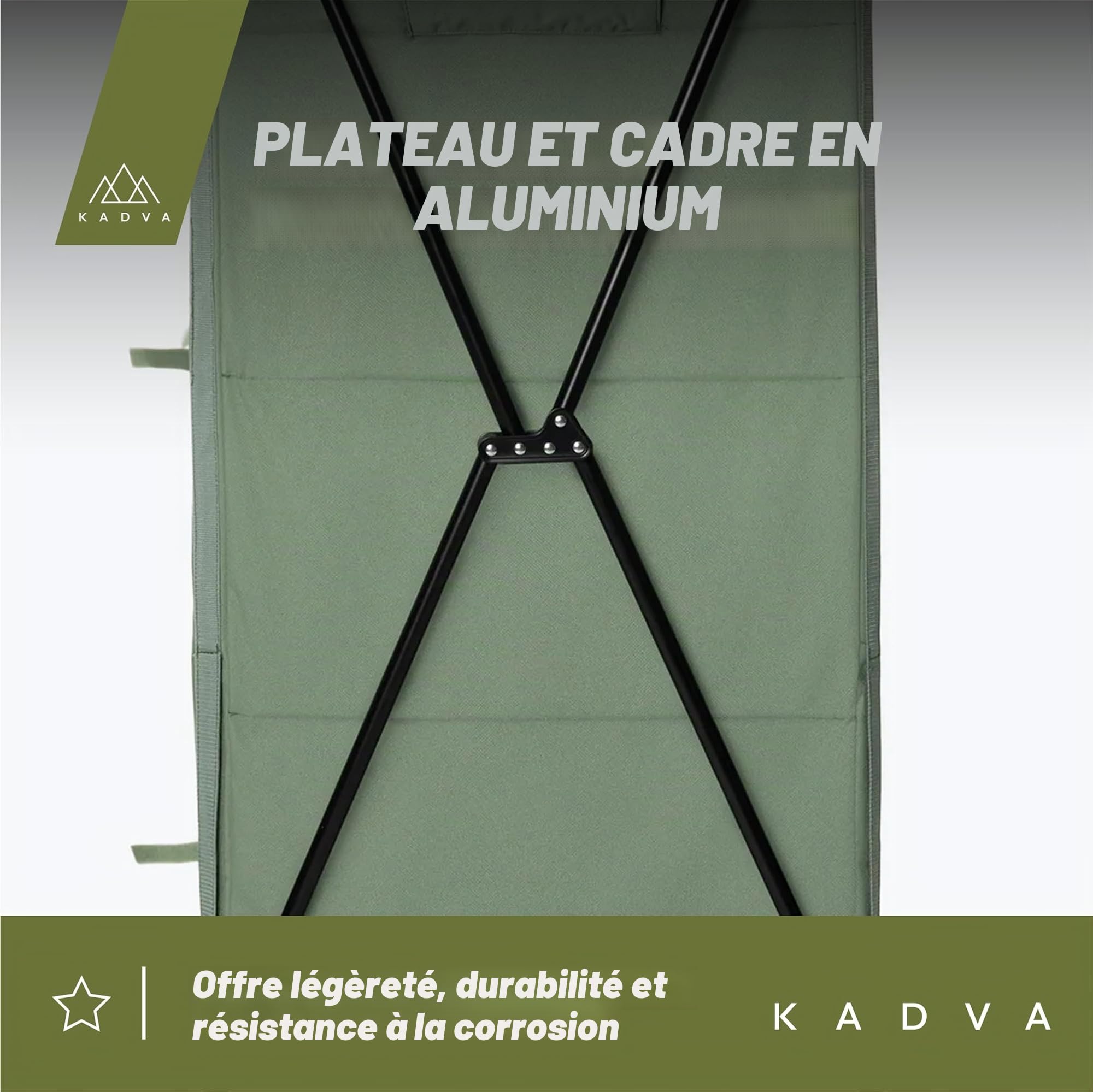 KADVA Nego CampShelf Mixte, Vert, 66,5 x 90 x 139 cm