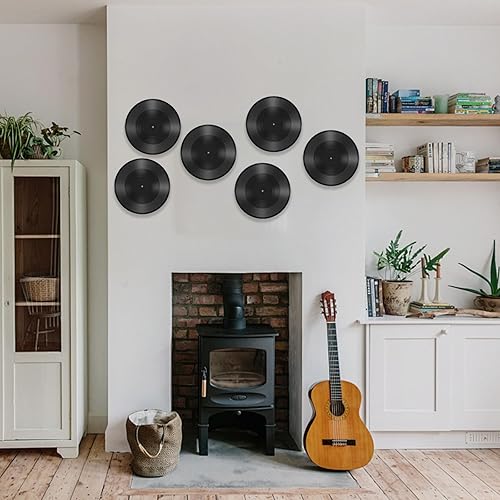 Miniatura 7 de Paquete de 6 discos de vinilo en blanco, cubierta de álbum de CD falsos de 12 pulgadas, kit de collage de pared de vinilo vintage, discos