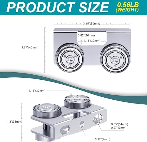 Miniatura 2 de Rodillo de carretilla de 4 ruedas ligero para uso con canales de puntal de 1-58 pulgadas de ancho o todos los canales de puntal de 1-58 pulgadas o