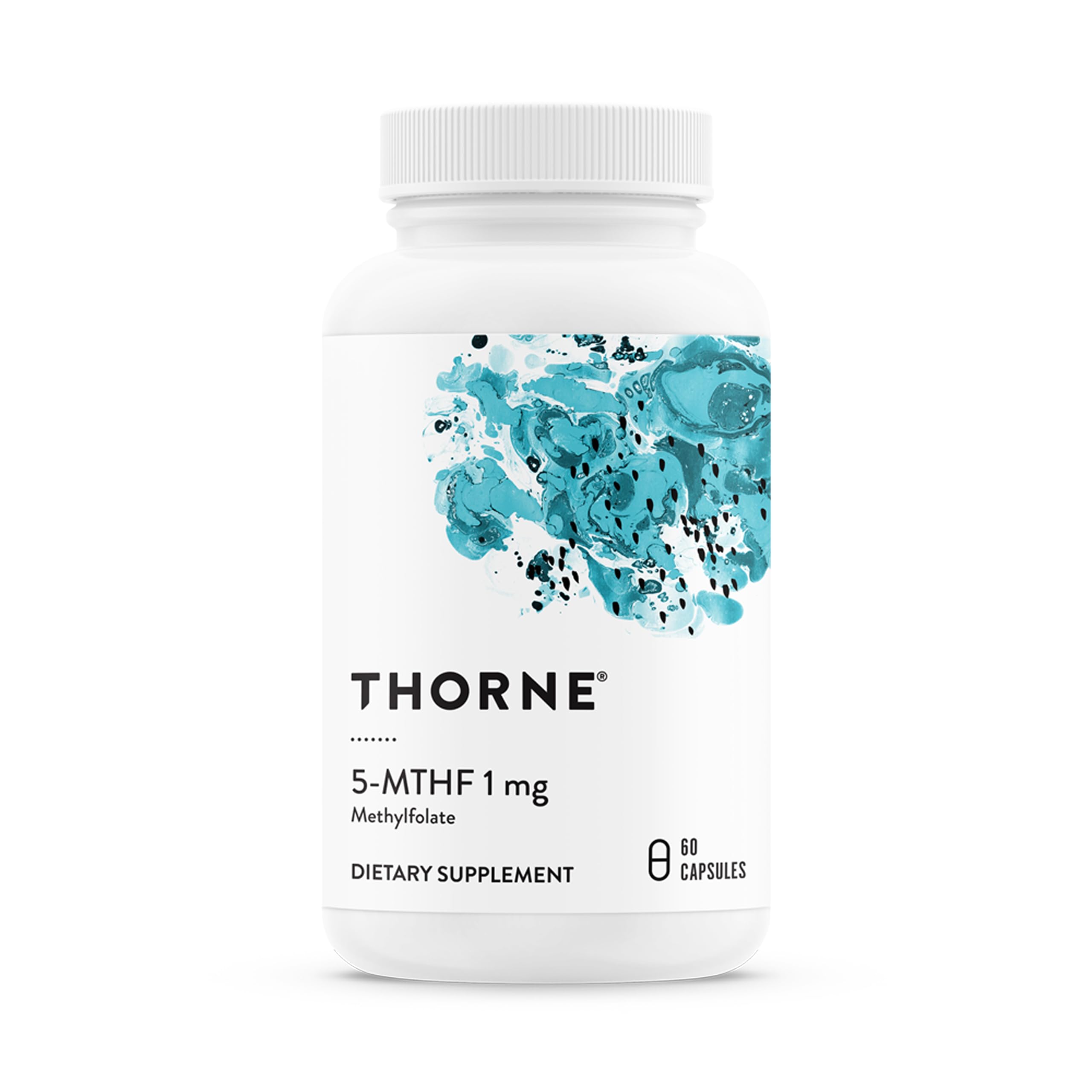 THORNE - 5-MTHF - Methylfolate (Active B9 Folate) Supplement - Supports Cardiovascular Health, Fetal Development, Nerve Health, Methylation & Homocysteine Levels* - 60 Servings - 5-MTHF 1mg