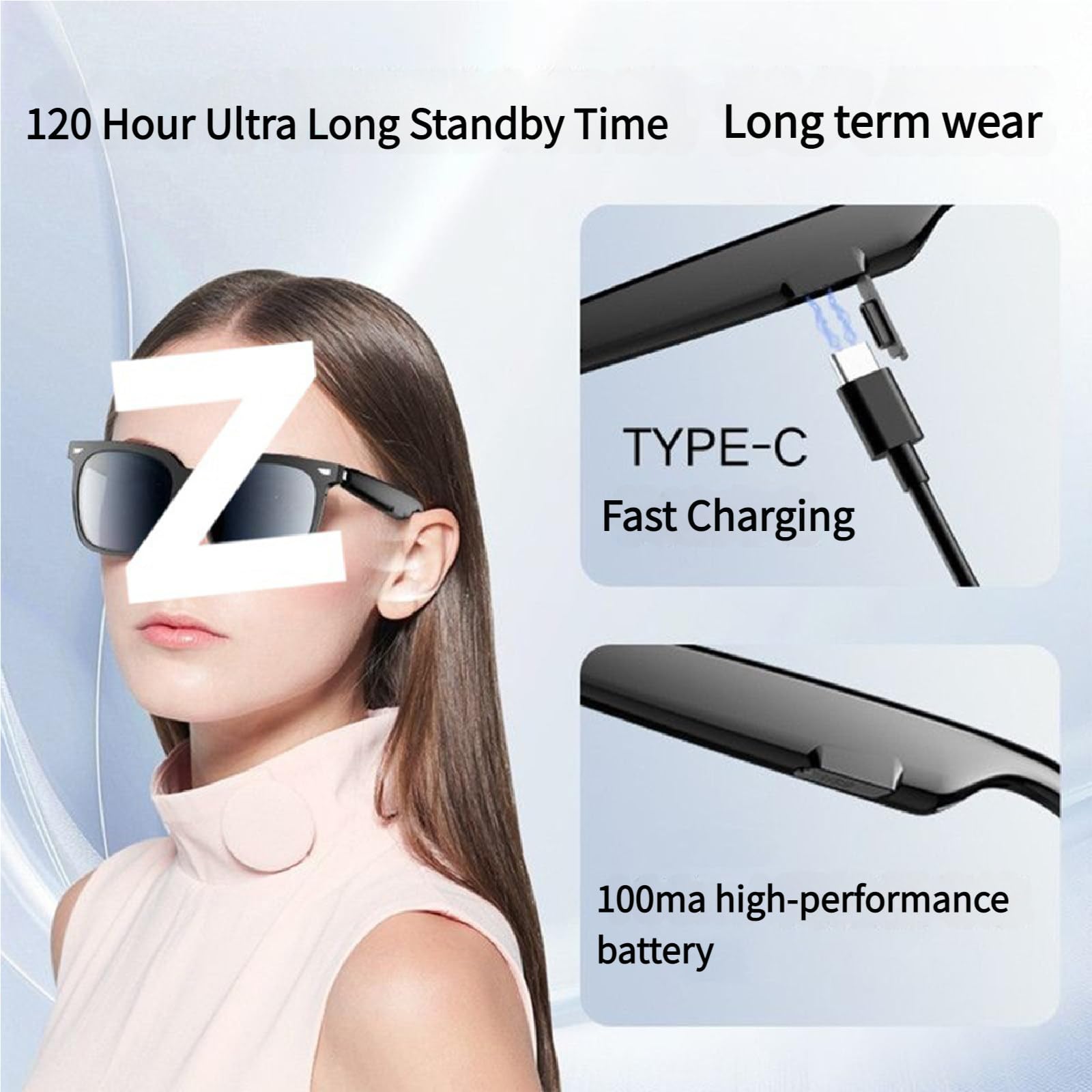 Occhiali da Sole Intelligenti con intelligenza Artificiale (IA) per Uomo e Donna, Scatto a Distanza, Controllo vocale, videochiamata, Protezione UV