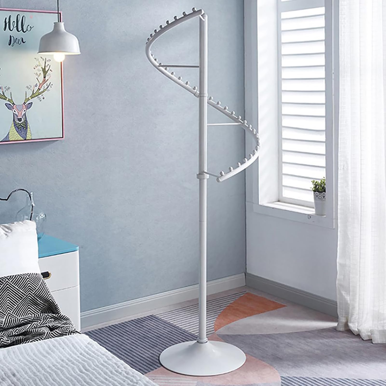 WDWDW Spiral Rotating Clothes Hanger Scarf Holder Heavy Duty Garment Rack,Clothing,For Bedrooms,Modern Freestanding,Ideal For Clothing Shops And Dormitories