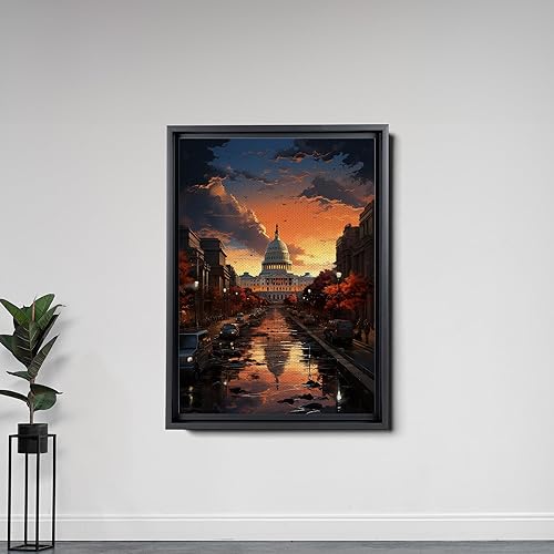 Miniatura 7 de Canvas Wall Art, USA Travel Map, Map United States Map Canvas Old Style, Apartment Decor, dial, compass, atlas