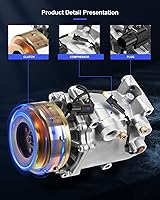 Vista 4 de ECCPP Compresor de CA 1997-2003 apto para Mitsubishi Montero Sport 3.0L 1999-2004 para Mitsubishi Montero Sport 3.5L Compresor de aire acondicionado