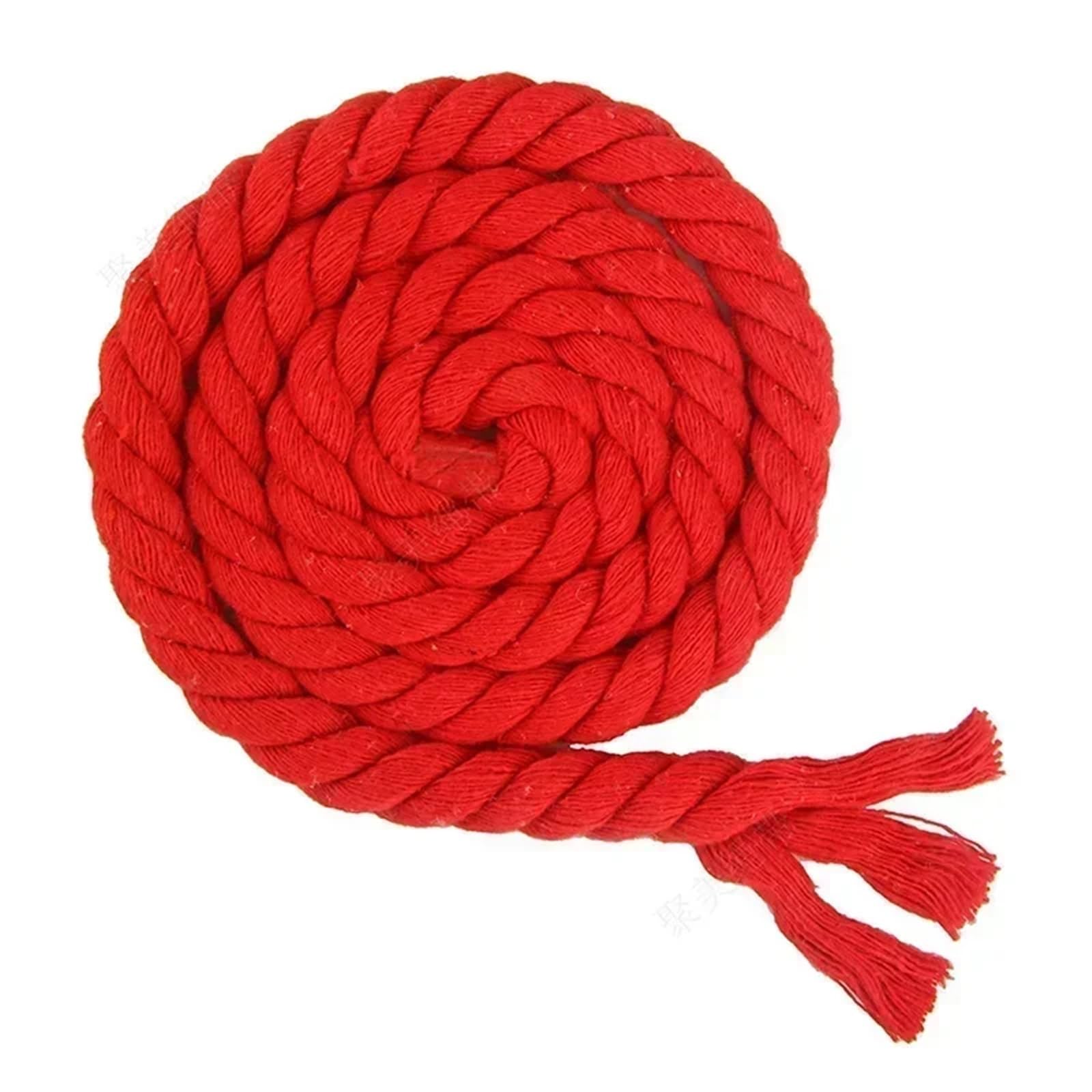 Twisted Cotton Cord 5Meters 5-20mm Colored Cotton Rope 3 Shares Twisted Cord DIY Decoration Macrame Ropes(Color 4,20mm-2Meters)