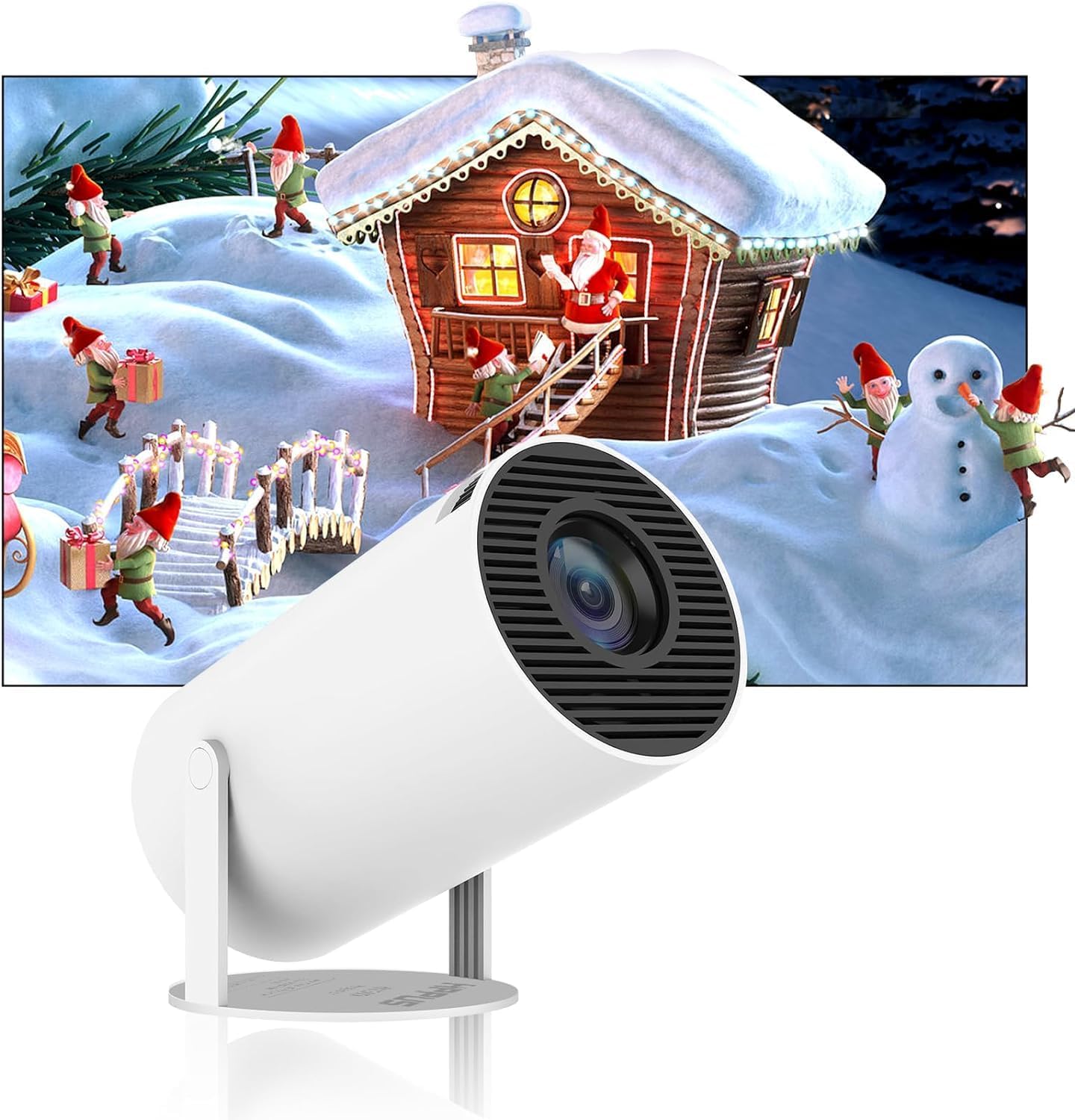 HIPPUS Mini 4K Portable Projector with High Quality Image Quality.Wi-Fi