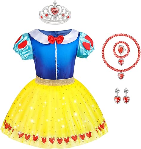 Miniatura 3 de Jeowoqao Disfraces de vestir para niñas pequeñas, ropa de vestir de princesa para niñas pequeñas, juego de disfraces para niños con disfraces de